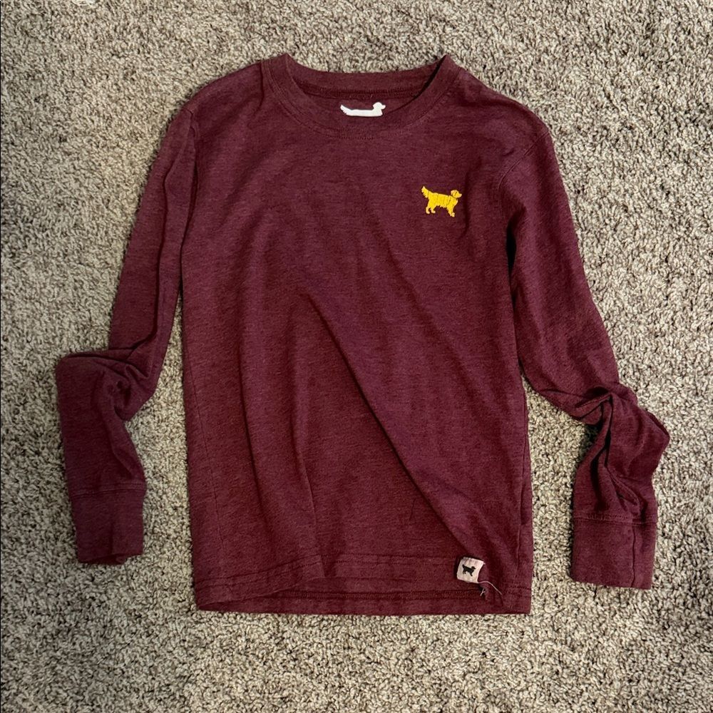 Jack Thomas kids Burgundy Long Sleeve Tee